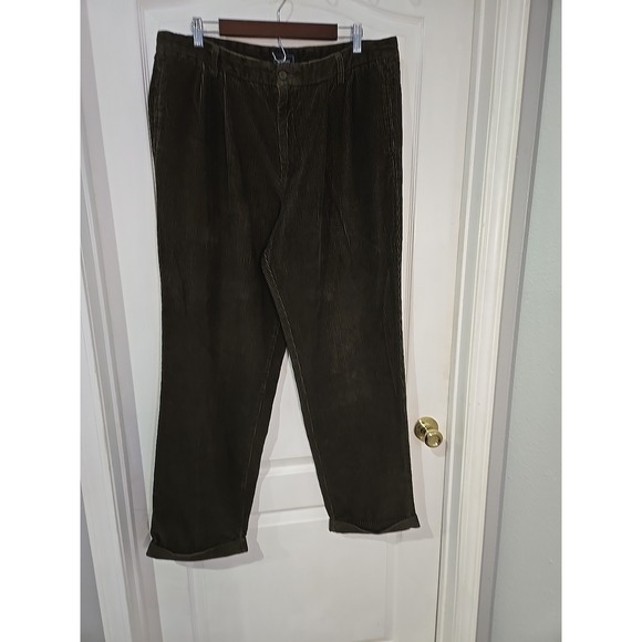 Dockers Other - Mens Levi‎ DOCKERS Brown Corduroy Pants 38x34 (37x33) Retro Y2K Cuffed, Pleated